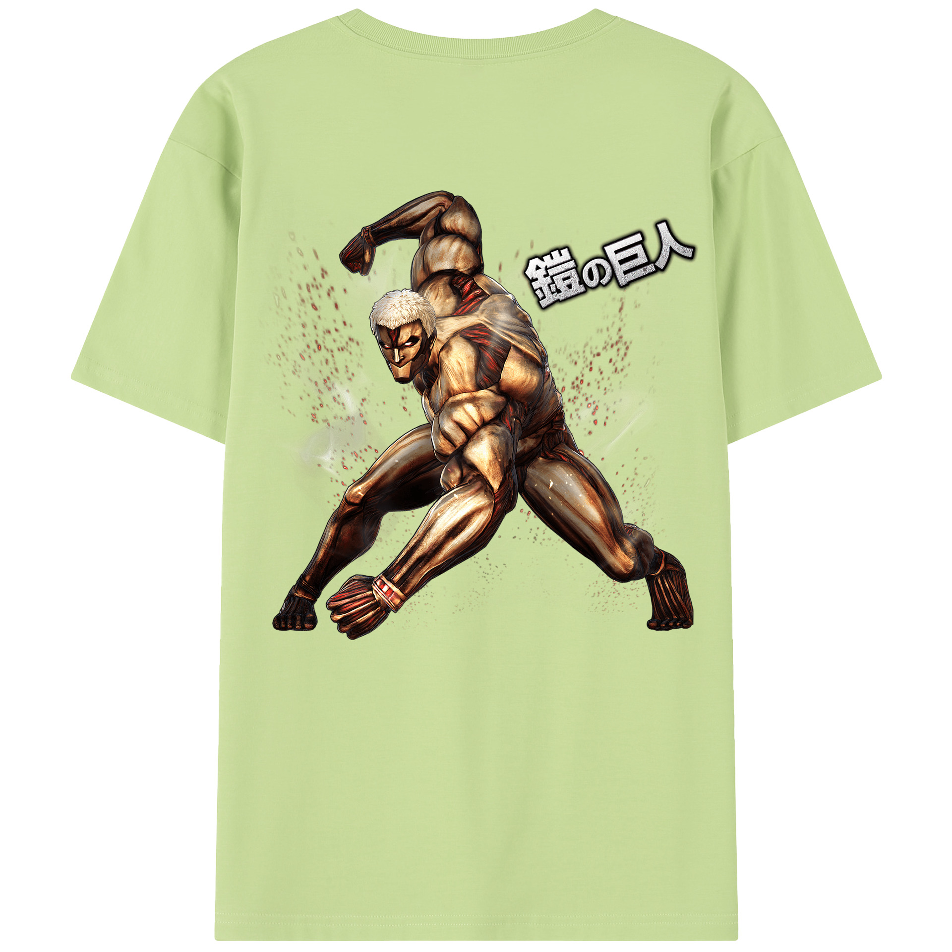 （画像用） 進撃の巨人 Attack on Titan 綿100％半袖Tシャツ（背面プリント）